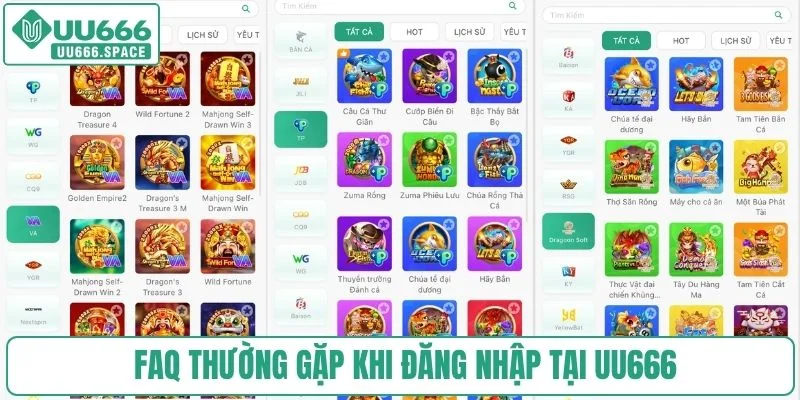 FAQ thường gặp khi đăng nhập tại UU666