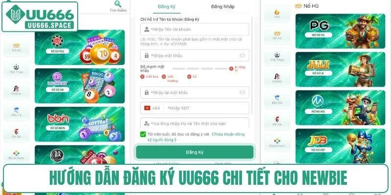 Hướng dẫn đăng ký UU666 chi tiết cho newbie