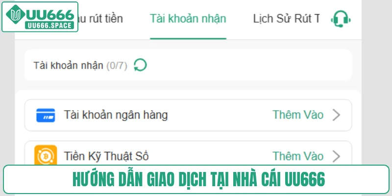 Hướng dẫn giao dịch tại nhà cái UU666