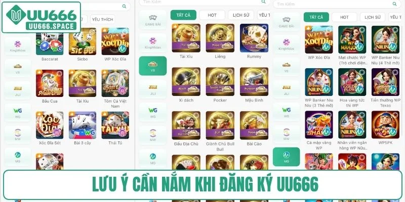 Lưu ý cần nắm khi đăng ký UU666